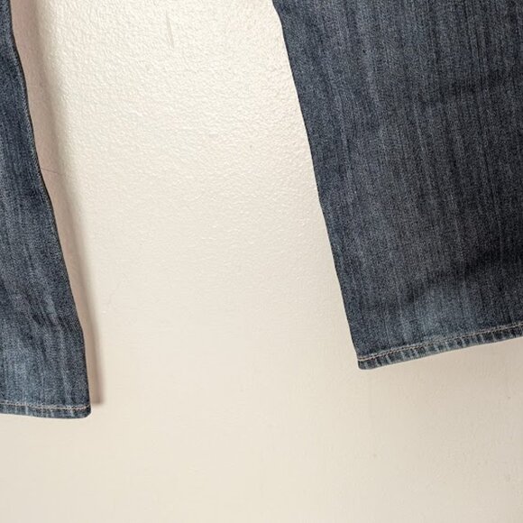 7 for All Mankind 28 Straight Leg Low Rise Dark Blue Denim Wash Women's Jeans - Picture 2 of 7